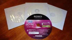 3 Sony BD-RE 25GB 2x Blu-ray Rewritable Printable Blank Discs w/Sleeves Repacked - Picture 1 of 1