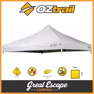 OZtrail Commercial Deluxe 3.0 Gazebo Replacement Canopy White 3 x 3m Roof - Picture 1 of 2