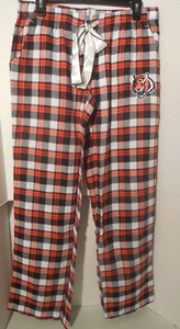 New Women's Cincinnati Bengals Breakout Flannel Sleep Pant NFL Medium Ladies - Picture 1 of 2