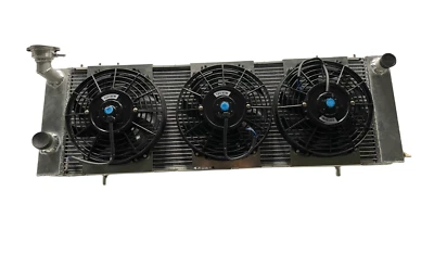 🇺🇸Radiador de aluminio y ventilador de 9" para Jeep Cherokee XJ 4.0 242 CID L6 MT 1984-2005  Foto 1 de 4