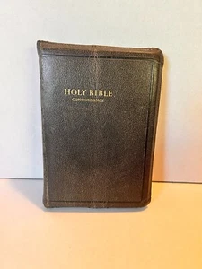 Vtg Holy Bible Red Letter Edition Zip Around KJV World Publishing Concordance - Picture 1 of 9