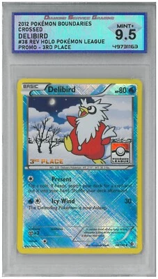 2012 Pokémon Boundaries Crossed DELIBIRD #38/149 League 3rd Place💎DSG 9.5 Mint+ - Image 1 of 2