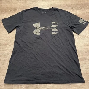 Under Armour Shirt Herren Large Schwarz Kurzarm T-Shirt USA Logo Locker Freizeit - Bild 1 von 7