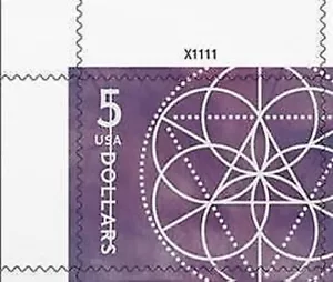 105.63. US Scott # 5701 Blumenmuster Geometrie Violett Briefmarke W / Nummer - Bild 1 von 1