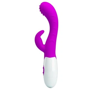 Vibratore Rabbit Donna Doppio Orgasmo Sesso Vaginale Clitoride Dildo IN SILICONE - Foto 1 di 4