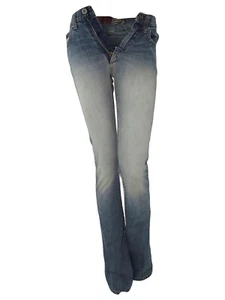 Met Pantalone Jeans Da Donna Taglia 40 W26 S Small Denim Blu Bootcut Casual - Picture 1 of 12