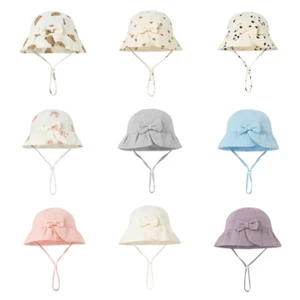 Cappello neonato cotone berretto bambina ragazzo cappello secchiello bambino protezione solare spiaggia cappello - Foto 1 di 25