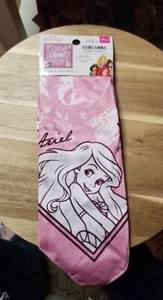 New Daiso Disney Princess Ariel Rapunzel Jasmine Belle Bandanna Pink & White - Picture 1 of 2