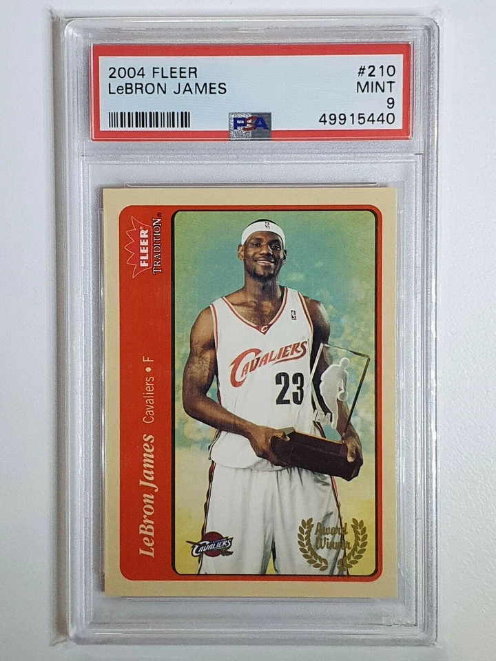 2004 Fleer Lebron James #210 Tradition Red "Rookie of the Year" - PSA 9 - Image 1 of 2