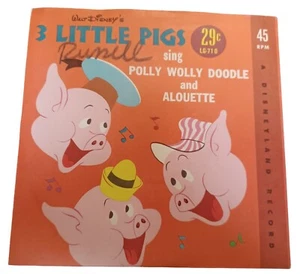 WALT DISNEY Polly Wolly Doodle / Alouette DISNEYLAND RECORDS LG-710  45rpm VG+ - Picture 1 of 4