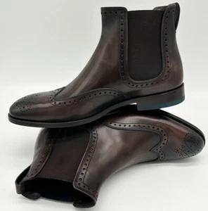 PAUL SMITH CHOCOLATE BROWN LEATHER BOOTS / SHOES BRAND NEW BOXED SZ:UK8 EU42 US9 - Picture 1 of 14