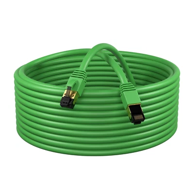 CAT8 SFTP Super Speed Ethernet Patch Cord 2GHz LAN Wire 0.5FT-75 FT Green LOT - Image 1 of 4