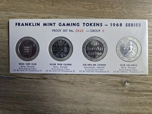 Franklin Mint 4 Proof Like Gaming Tokens 1968 Series Group 8 - Picture 1 of 10