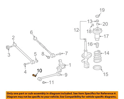 TOYOTA OEM 90-12 Avalon Suspension Components-Strut Rod Bolt 9008011133 - Image 1 of 2