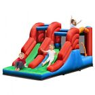 Inflatable Dual Slides Bounce House Jumping Bouncer Climbing Wall Carrying Bag
