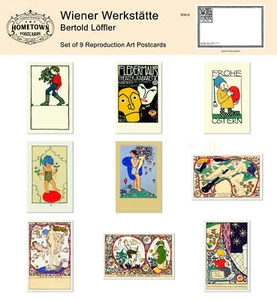 Bertold Loffler Wiener Werkstatte Lot of 9 Rare Antique Greeting Postcard Repr.. - Picture 1 of 1