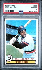 Topps #660 1979 - Ron LeFLORE - PSA 8 ¡Casi como nuevo!! - Imagen 1 de 2