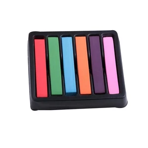 Woman Girl 6 Color Temporary Washable DIY Hair Chalks Dye Pens Soft Pastels - Picture 1 of 6