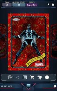 Topps Marvel Collect 2025 Chrome Marvel Iron Man Lazer - Black Bolt - Picture 1 of 2