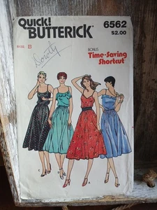Vestido Butterick 6562 Talla B 10-12 Misses - Imagen 1 de 4