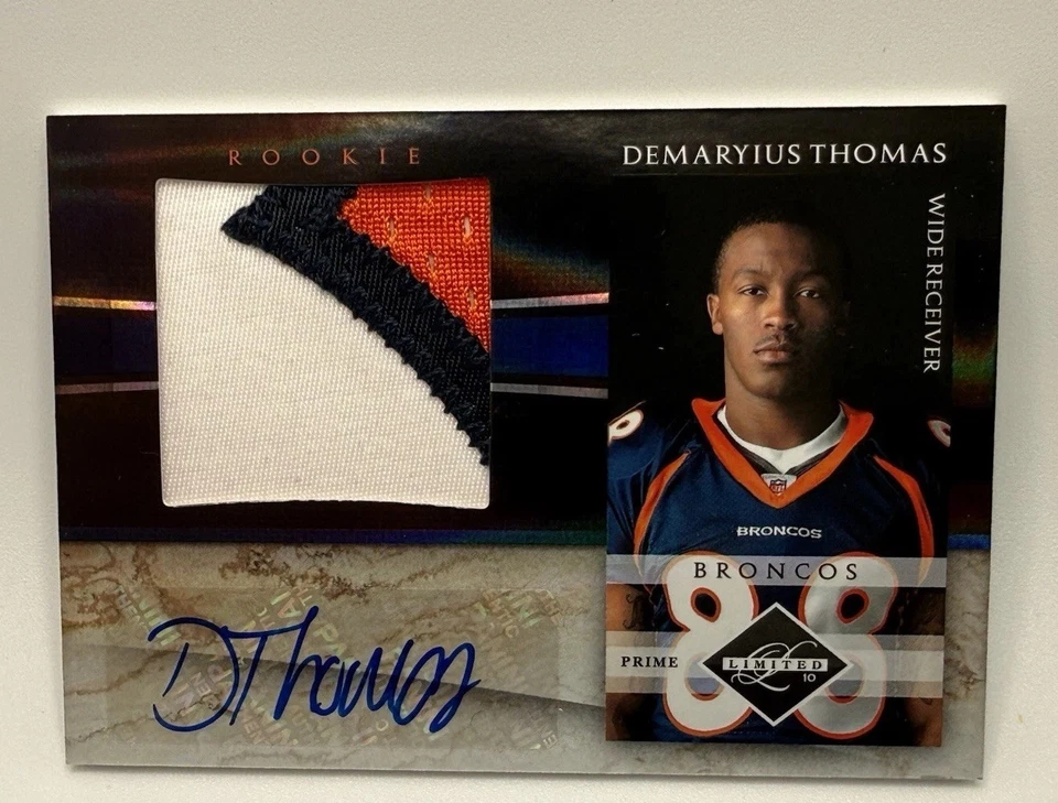 2010 Panini Limited - Demaryius Thomas #34 /25 (AU, MEM, RC) Rookie Patch Auto - Image 1 of 4