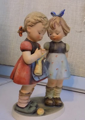 W Goebel W Germany Hummel Figurine Knitting Lessons 7.5" Figurine - Image 1 of 4