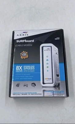 Arris Surfboard SB6141 White DOCSIS 3.0 High-Speed Internet Cable Modem - Image 1 of 4