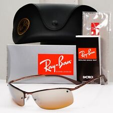Ray-Ban Sunglasses 2011 Polarized Brown Mirror Wrap Top Bar RB 3183 014/84
