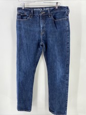 Nautica Mens Jeans 36 X 32 Blue Straight Fit Denim 