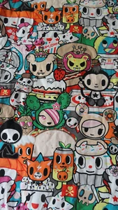Tokidoki Scrub Medical Koi Top Sz S 97% Cotton Anime Allover Graphic - Picture 1 of 15