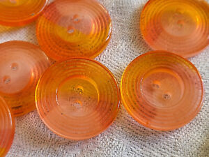 Lot of 6 Pretty Vintage Pink Orange Gradient Hole Buttons 2.2cm ref 428 ref 3231