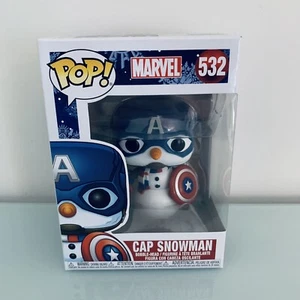 Cap Snowman 532 Captain America Marvel Funko Pop Vinyl Christmas Version - Picture 1 of 5