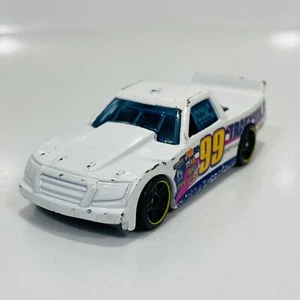 Hot Wheels Circle Trucker White #99 Decal 2017 Track Stars 5 Pack Loose Car - Picture 1 of 11