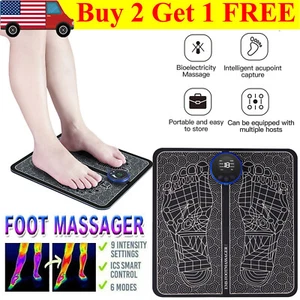 19 Level Electric Foot Massager Pad Blood Circulation Muscle Stimulator Mat - Picture 1 of 12
