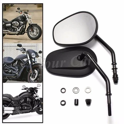 Espejos retrovisores negros para motocicleta Harley Road King Touring Sportster XL 883 Foto 1 de 4
