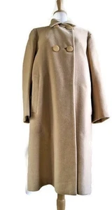 Vintage Camel's Hair Martin Beverly Hills Embroidered Coat Women's Overcoat - Picture 1 of 9