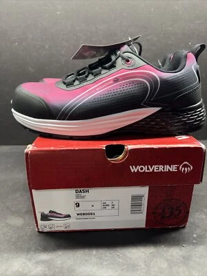 Zapatos de seguridad WOLVERINE para mujer con puntera compuesta para tablero talla 9M rosa negro W080091 Foto 1 de 4
