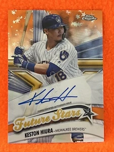 KESTON HIURA 2020 TOPPS CHROME FUTURE STARS AUTOGRAPH ORANGE REFRACTOR /25 🔥🔥 - Picture 1 of 2