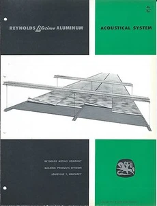 MRO Brochure - Reynolds - Aluminum - Ceiling Acoustical System - c1952 (MR188) - Picture 1 of 1