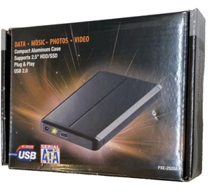 2.5" Hdd External Enclosure Compact Aluminum Case USB 2.0 - Picture 1 of 5