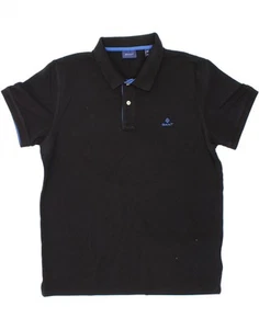 GANT Boys Polo Shirt 15-16 Years 2XL Black Cotton BB10 - Picture 1 of 3