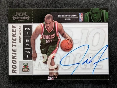 2009-10 Panini плей-офф претенденты JODIE MEEKS дебютант билет RC на карточке авто #133 - Изображение 1 из 3