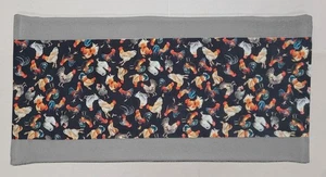 Roosters on Grey Terrycloth Bathmat - Afbeelding 1 van 1