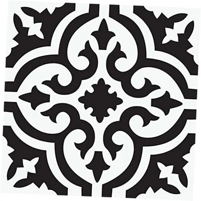  Azulejos de piso Parma Peel & Stick, FP3828 12" L x 12" W x 0,06" T negros Foto 1 de 4