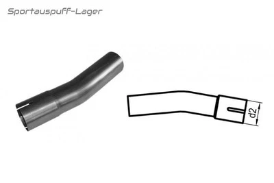 Fox Edelstahl Auspuff Rohrbogen 15 Grad Ø 60mm geweitet -Steckverbindung- - Bild 1 von 2