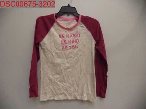 Arizona Jean Co. Girls Ivory Leopard Print/Burgundy Graphic Tee, Size XL 16 Reg - Picture 1 of 6