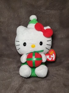 hello kitty ty beanies 6 in Christmas with ornament - Picture 1 of 2