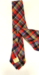 Corbata de cuello de lana a cuadros Botánica MEXTEX DE COLECCIÓN AÑOS 40 50 - ¡RARA! - Imagen 1 de 6