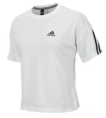 Adidas Youth Future Icon G 3S T-Shirts Run White Casual Kid Tee Top Shirt HB0020 - Image 1 of 4