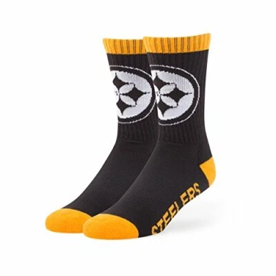 Pittsburgh Steelers NFL Unisex 47 Bolt Informal Vestido Crew Calcetines, 1 Par, Medianos Foto 1 de 2